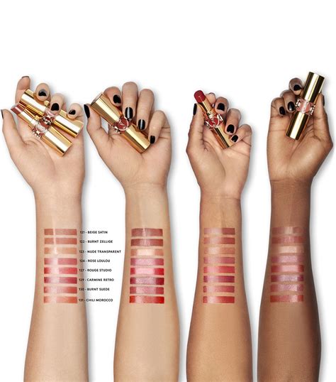 ysl rouge volupte shine 48 swatches